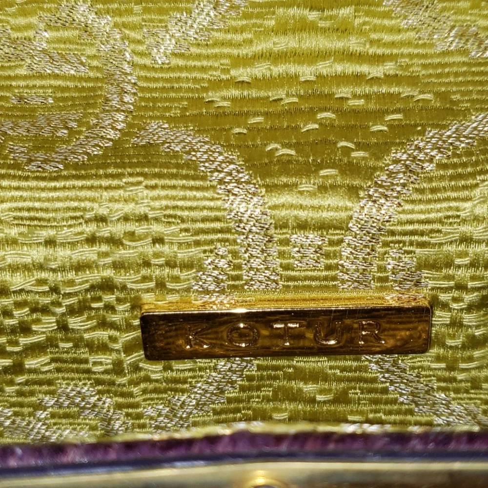 Vintage KOTUR Raisin Purple Jardines‎ Clutch